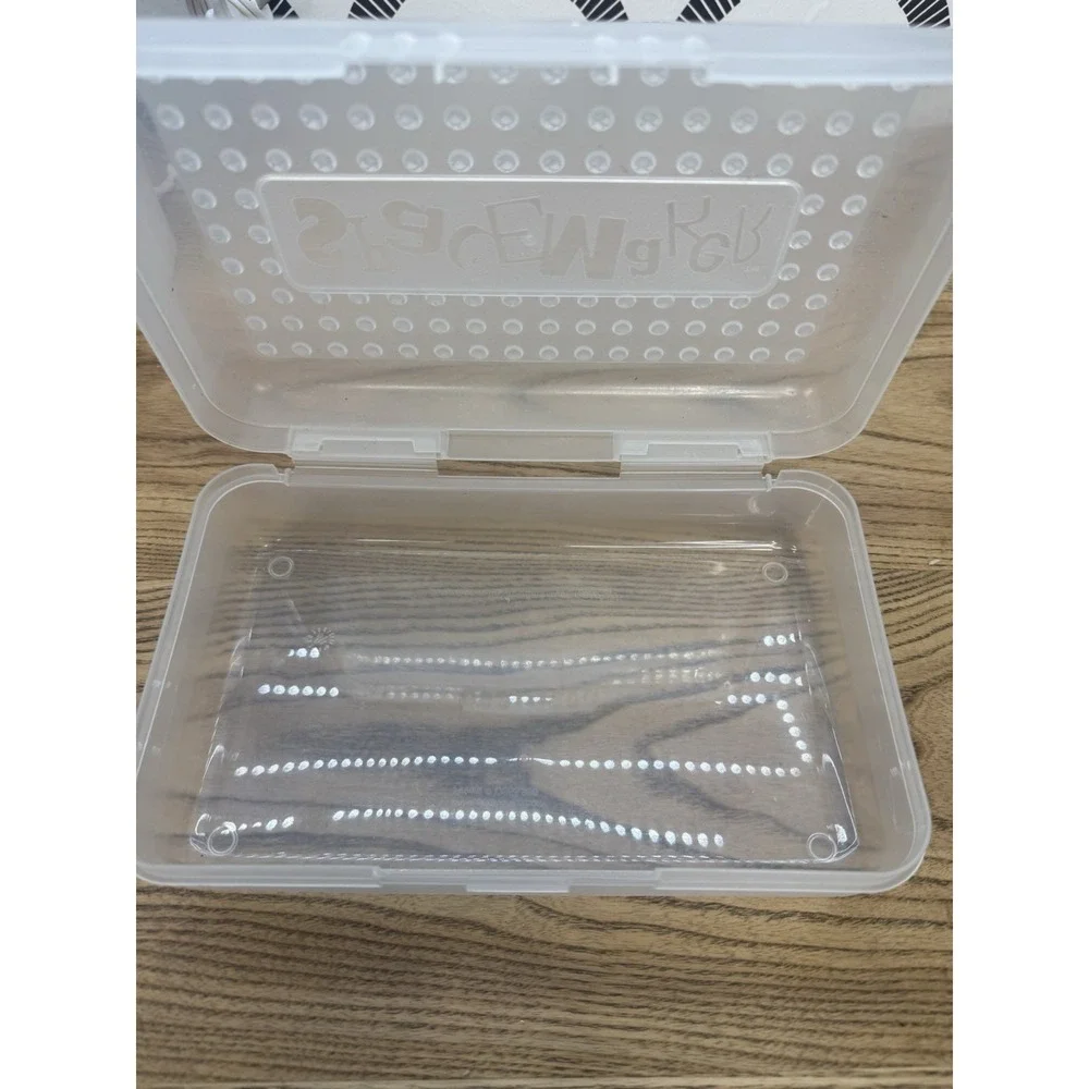 Vtg 90s Spacemaker Pencil Box Case Clear 8